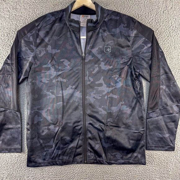 AND1 Camo Jacket Mens Large Black Camouflage Outdoor Athletic Basketball Gym Run - Picture 1 of 13